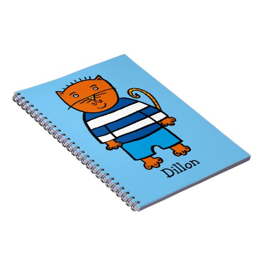 Gepersonaliseerde Dillon de kat Notitieboek (Rechterzijde)