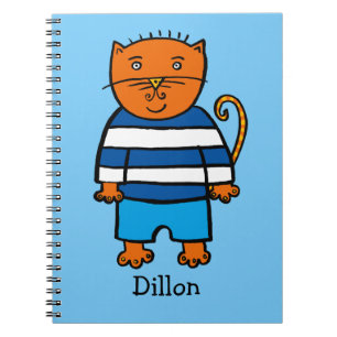 Gepersonaliseerde Dillon de kat Notitieboek