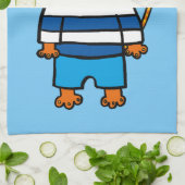 Gepersonaliseerde Dillon de kat Theedoek (Gevouwen)