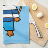 Gepersonaliseerde Dillon de kat Theedoek (Quarter Fold)