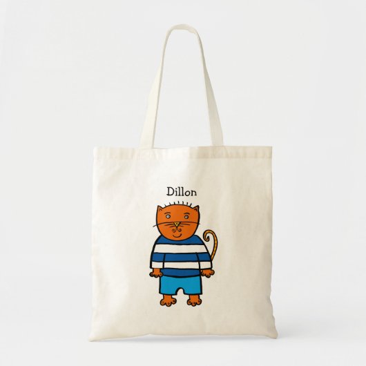 Gepersonaliseerde Dillon de kat Tote Bag (Voorkant)