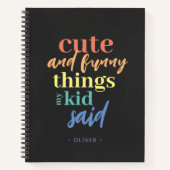 Gepersonaliseerde dingen die mijn Kind zei: "Keeps Notitieboek (Voorkant)