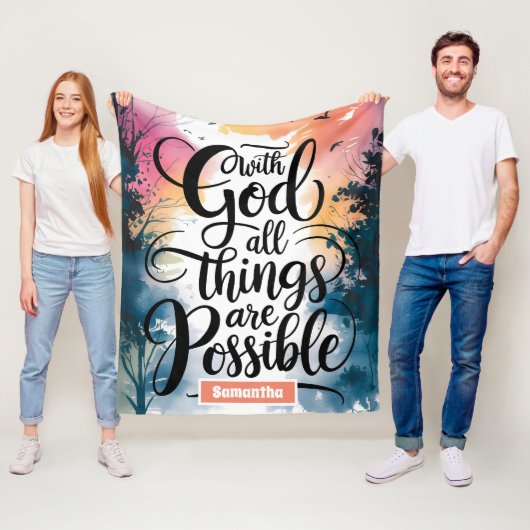 Gepersonaliseerde dingen zijn Christelijk mogelijk Fleece Deken (In situ)