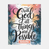 Gepersonaliseerde dingen zijn Christelijk mogelijk Fleece Deken (Voorkant)