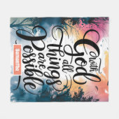 Gepersonaliseerde dingen zijn Christelijk mogelijk Fleece Deken (Voorkant (Horizontaal))