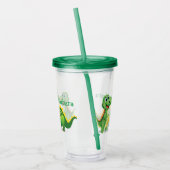 Gepersonaliseerde Dino Acryl Bekerk Drinkbeker (Links)