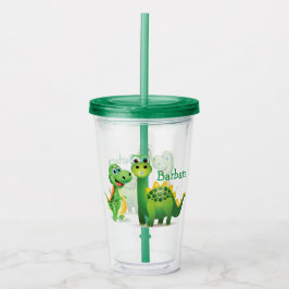 Gepersonaliseerde Dino Acryl Bekerk Drinkbeker