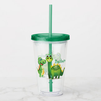 Gepersonaliseerde Dino Acryl Bekerk Drinkbeker