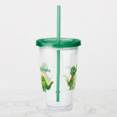Gepersonaliseerde Dino Acryl Bekerk Drinkbeker (Rechts)