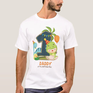 Gepersonaliseerde Dino Birthday-shirt voor papa T-shirt