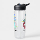 Gepersonaliseerde Dino Collage Drinkware Waterfles (Links)