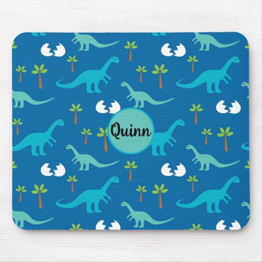 Gepersonaliseerde Dino Fun Mousepad Muismat (Voorkant)