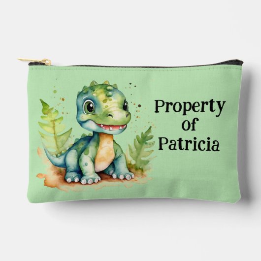 Gepersonaliseerde Dino Pouch Bag -Print Cut Sew Ba Etui (Voorkant)