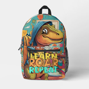 Gepersonaliseerde Dino Rugzak - Leren, Roar, Herha