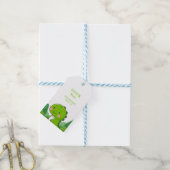 Gepersonaliseerde Dinosaur Birthday Party Cadeaulabel (Met Touw)