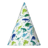 Gepersonaliseerde Dinosaur Birthday Party Pattern Feesthoedjes (Links)