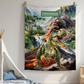 Gepersonaliseerde Dinosaur Blanket Boys Gift Water Fleece Deken