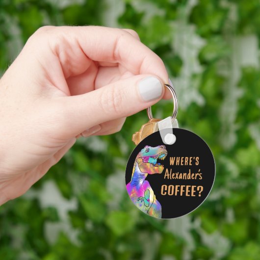 Gepersonaliseerde Dinosaur Grappige Spreuk Sleutelhanger (Hand)