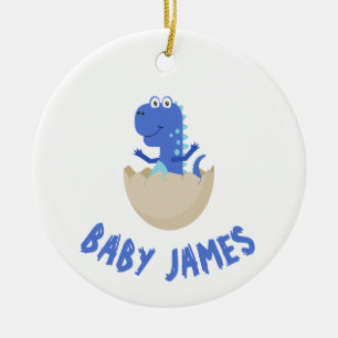 Gepersonaliseerde Dinosaur Keramisch Ornament