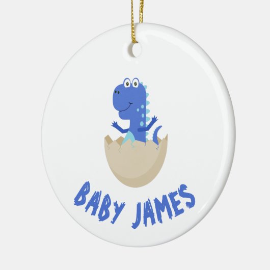Gepersonaliseerde Dinosaur Keramisch Ornament (Links)