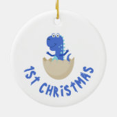 Gepersonaliseerde Dinosaur Keramisch Ornament (Achterkant)