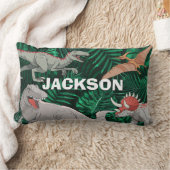 Gepersonaliseerde Dinosaur Kinder Dino Jurassic Tr Kussen (Deken)