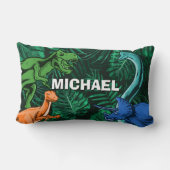 Gepersonaliseerde Dinosaur Kinder Dino Jurassic Tr Kussen (Achterkant)