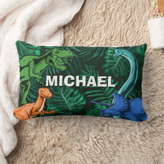 Gepersonaliseerde Dinosaur Kinder Dino Jurassic Tr Kussen (Deken)