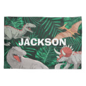 Gepersonaliseerde Dinosaur Kinder Dino Jurassic Tr Kussensloop (Achterkant)