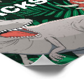 Gepersonaliseerde Dinosaur Kinder Dino Jurassic Tr Poster (Hoek)