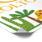 Gepersonaliseerde Dinosaur-Kinderen Kunstafdrukset Poster (Hoek)