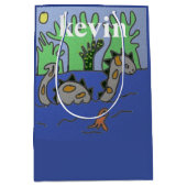 Gepersonaliseerde Dinosaur-kinderen Medium Cadeauzakje (Voorkant)