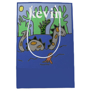 Gepersonaliseerde Dinosaur-kinderen Medium Cadeauzakje