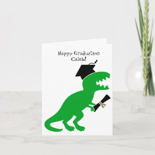 Gepersonaliseerde Dinosaur Kindergarten Afstuderen Kaart