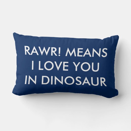 Gepersonaliseerde Dinosaur Lumbar Pillow Dino Deco Kussen (Achterkant)