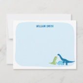 Gepersonaliseerde Dinosaur Notitiekaartje (Voorkant)