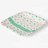 Gepersonaliseerde Dinosaur Paper Bord – Groen Blau (Gebogen)