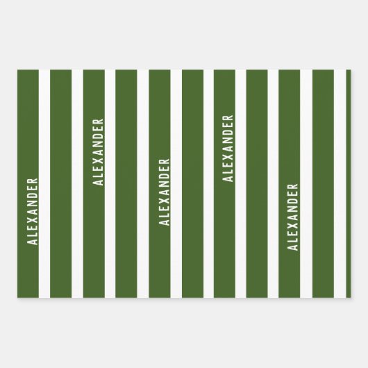 Gepersonaliseerde Dinosaur White en Green Kinderen Inpakpapier Vel (Voorkant 3)