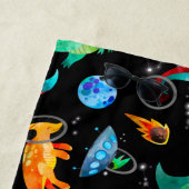 Gepersonaliseerde Dinosauriër Astronauten Aquarel Strandlaken (In situ)