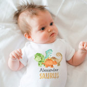 Gepersonaliseerde Dinosauriërs Baby shower Baby Bo Romper