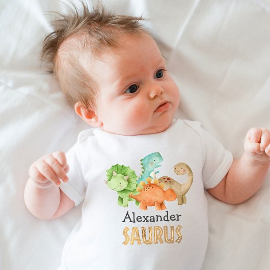 Gepersonaliseerde Dinosauriërs Baby shower Baby Bo Romper