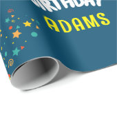 Gepersonaliseerde dinosauriërs Birthday Cadeaupapier (Rol Hoek)