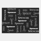 Gepersonaliseerde dinosauriërs van afgelopen dag inpakpapier vel (Voorkant 3)