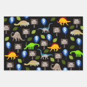 Gepersonaliseerde dinosauriërs van afgelopen dag inpakpapier vel (Voorkant 2)