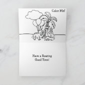 Gepersonaliseerde Dinosaurs Boy's Birthday Kaart (Binnen)