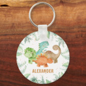 Gepersonaliseerde Dinosaurs Jurasic Wild One Sleutelhanger (Voorkant)
