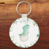 Gepersonaliseerde Dinosaurs Jurasic Wild One Sleutelhanger (Achterkant)