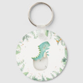 Gepersonaliseerde Dinosaurs Jurasic Wild One Sleutelhanger (Achterkant)