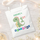 Gepersonaliseerde Dinosaurus 1e Verjaardag Feest F Bedankzakje (Geknipt)