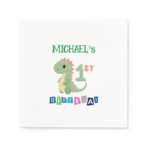 Gepersonaliseerde dinosaurus 1e verjaardag